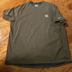 Carhartt Mens Olive Green Short-Sleeve Pocket Tee